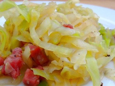 Kraut mit Speck